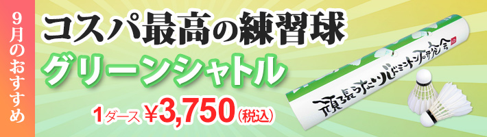 2種検定球相当の品質 オリジナルバドミントンシャトル 練習球（グリーン） 1ダース