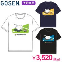 【予約販売】GOSEN ぽちゃ猫バドミントンTシャツ ユニ  ゴーセン NPT57