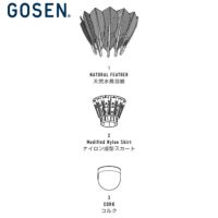 ゴーセン ハイブリッドシャトル ガチョウ羽根  練習球 バドミントンシャトル GHS510 10ダースセット GOSEN  GHS-510