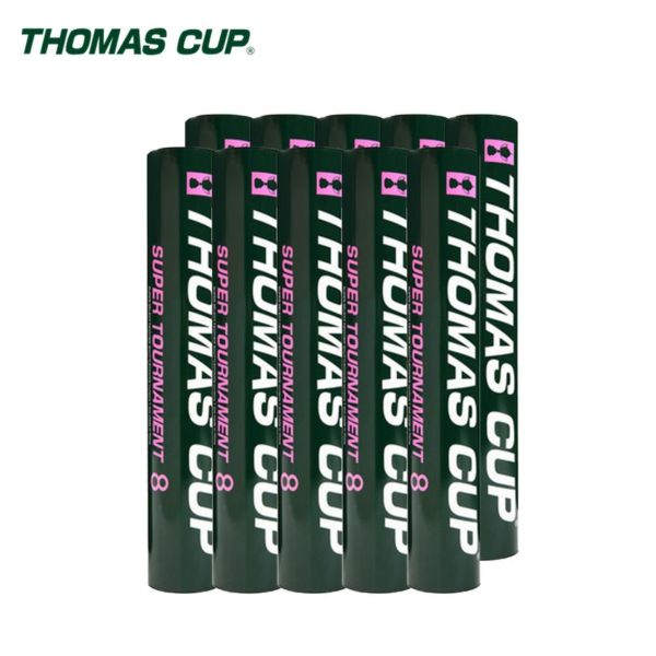 【トマスカップ(THOMASCUP)】バドミントンシャトルコック シャトル 1ダース スーパートーナメント8 SUPER TOURNAMENT 8 ST-8