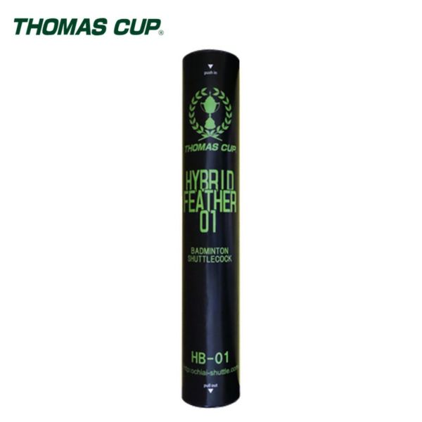 トマスカップ/THOMASCUP】バドミントンシャトルコック シャトル HYBRID FEATER 01 HB-01（１ダース） hb-01