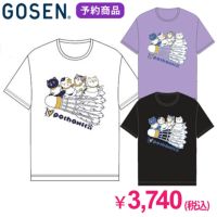 【予約販売】GOSEN ぽちゃ猫バドミントンTシャツ ユニ  ゴーセン NPT63