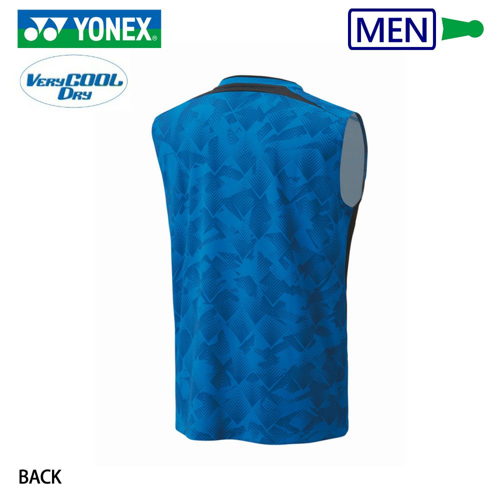 YONEX ノースリーブシャツ 青 新品 YONEX（ヨネックス） バドミントン ウェア メンズゲームシャツ