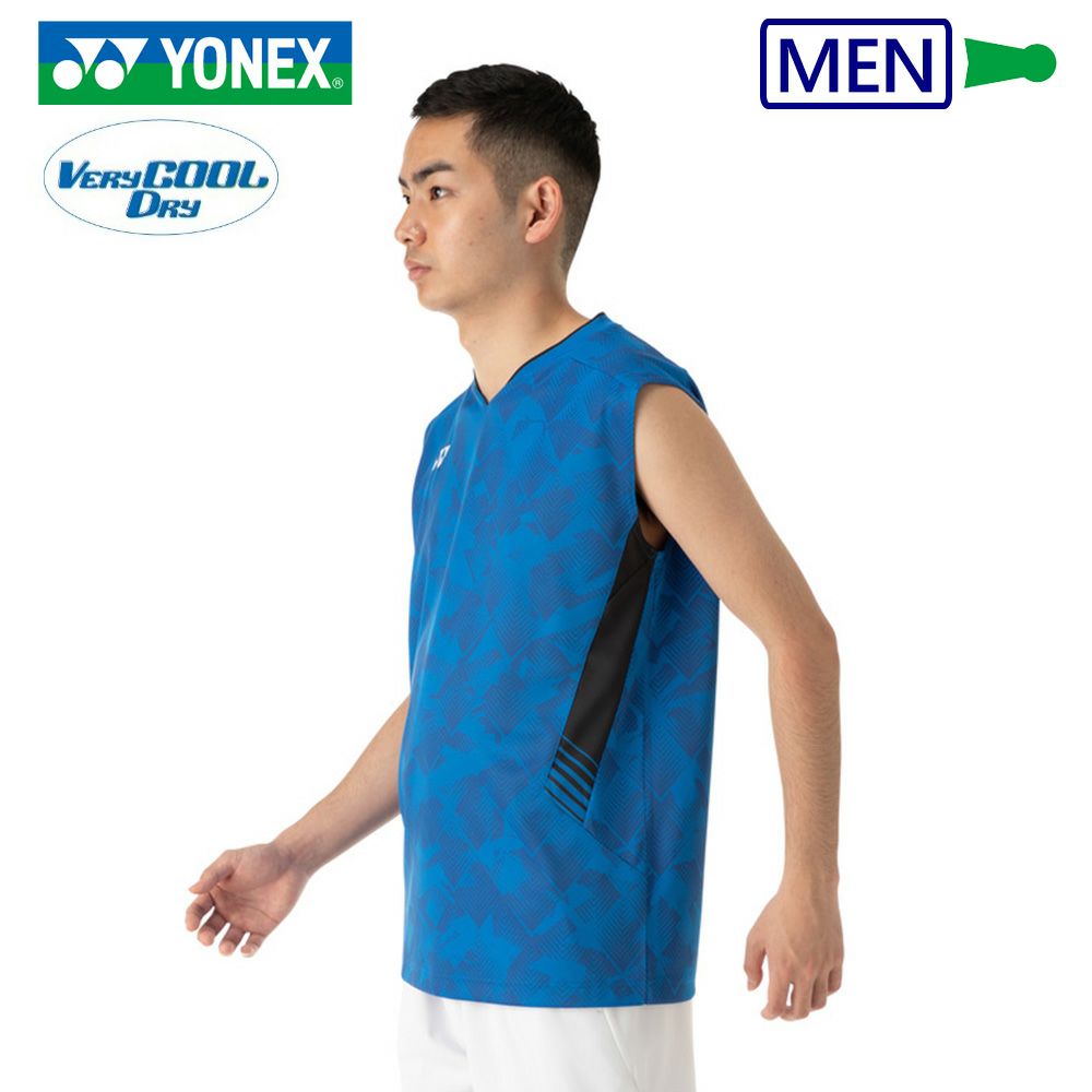 あき YONEX] シャツ メンズゲームシャツ（ノースリーブ） メンズ ゲーム